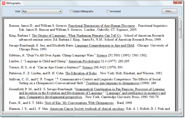References bibliography list